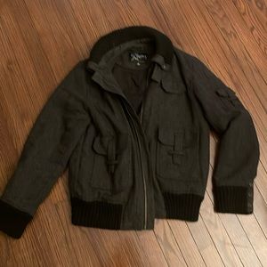 Winter Bomber Wool Jacket (grey-black)
